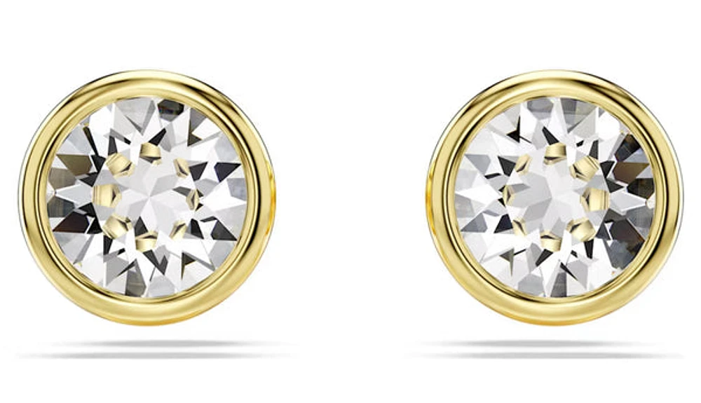 Swarovski - Imber stud earrings, Round cut, White, Gold-tone plated - 5681552/5689660 (SS)