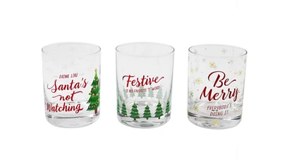 3 Piece 12oz Low Ball Glass