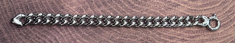 925 Sterling Silver 12.0mm Curb Bracelet  -  8 Inches