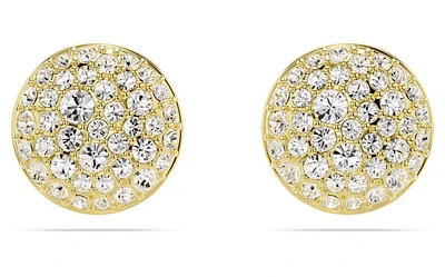 Swarovski - Meteora stud earrings, White, Gold-tone plated - 5683444