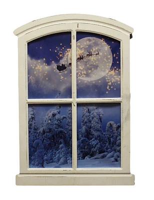 LED Santa's Sleigh Light Up Canvas