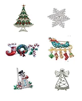 Crystal Christmas Brooch / Pin