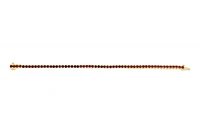 Sterling Silver with 14K Gold Plate Lab Created Garnet  Bracelet 