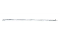 Sterling Silver with 14K Gold Plate Lab Created Aquamarine Bracelet 