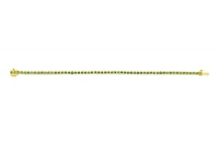 Sterling Silver with 14K Gold Plate Lab Created Peridot Bracelet - August Birthstone