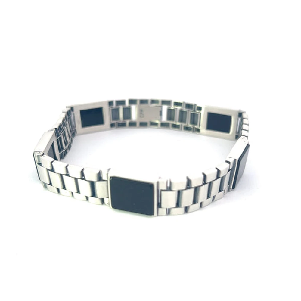 925 Silver 11.5mm Bracelet with Onyx - 8.5 Inches