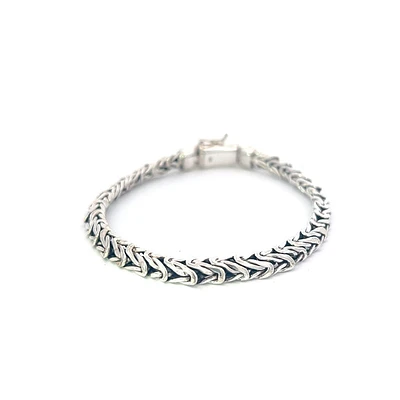 925 Silver 5.25mm King's Link Bracelet  - 8.5 Inches