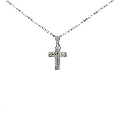 Stainless Steel 20X14mm Cross Pendant - 18"