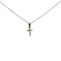 Stainless Steel 18x9mm Cross Pendant - 18"