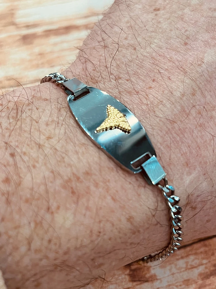 Stainless Steel Medi Alert Bracelet  -  8.0 Inches