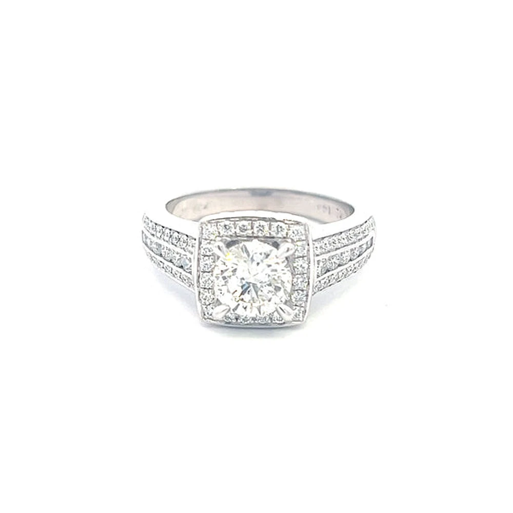 14K White Gold 1.61cttw Diamond Engagement Ring