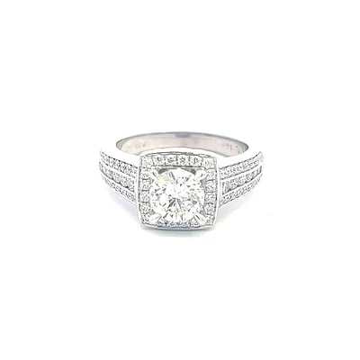 14K White Gold 1.61cttw Diamond Engagement Ring