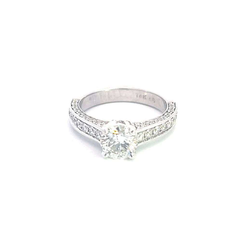 14K White Gold 1.82cttw Diamond Engagement Ring