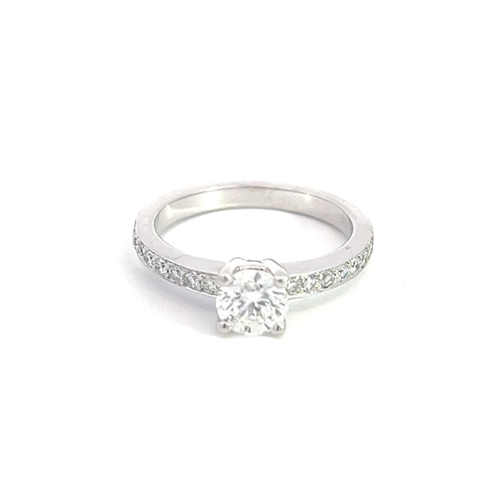 14K White Gold 1.03cttw Diamond Engagement Ring - /