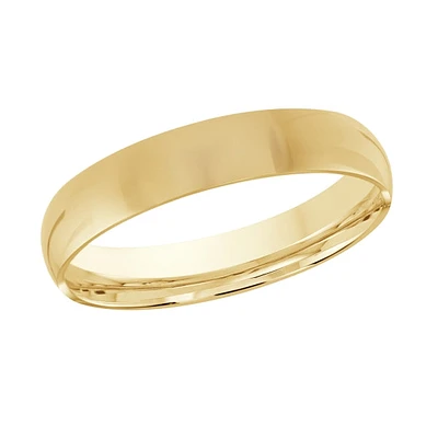 10K Yellow Gold Comfort Fit Domed Band - mm