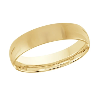 10K Yellow Gold Comfort Fit Domed Band - 5 mm - 12