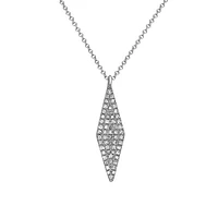 14K White Gold Diamond Pendant