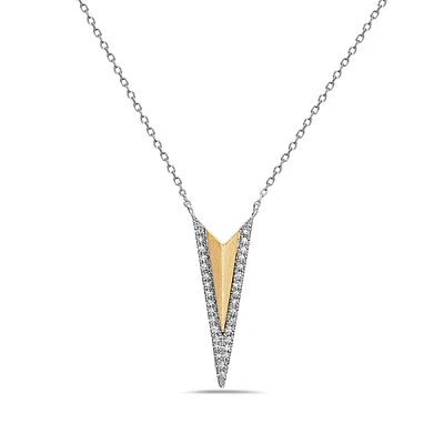 14K White Gold Diamond Pendant
