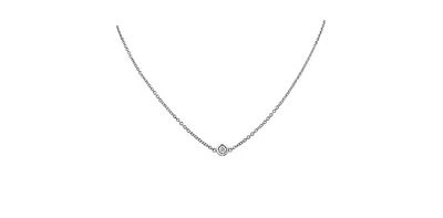 14K White Gold 0.20 cttw Diamond Pendant