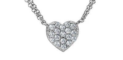 Sterling Silver 0.13cttw Diamond Necklace