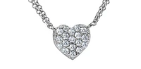 Sterling Silver 0.13cttw Diamond Necklace