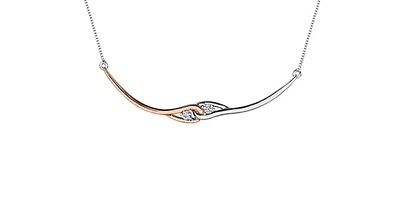 10K White & Rose Gold cttw Diamond Necklace