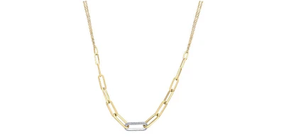 10K Yellow Gold 0.82 cttw Diamond Necklace - 18"