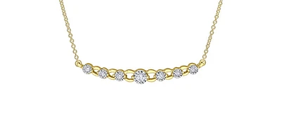 10K Yellow & White Gold 0.18 cttw Diamond Necklace