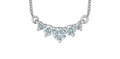 10K White Gold 0.33cttw Lab Grown Diamond Necklace - 18 Inches