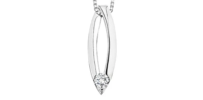 10K White Gold cttw Diamond Pendant