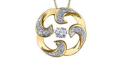 10K Yellow Gold 0.15 cttw Diamond Necklace