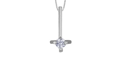 10K White Gold cttw Diamond Pendant