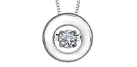 10K White Gold 0.04 cttw Diamond Pendant