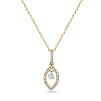 14K Yellow Gold Diamond Pendant