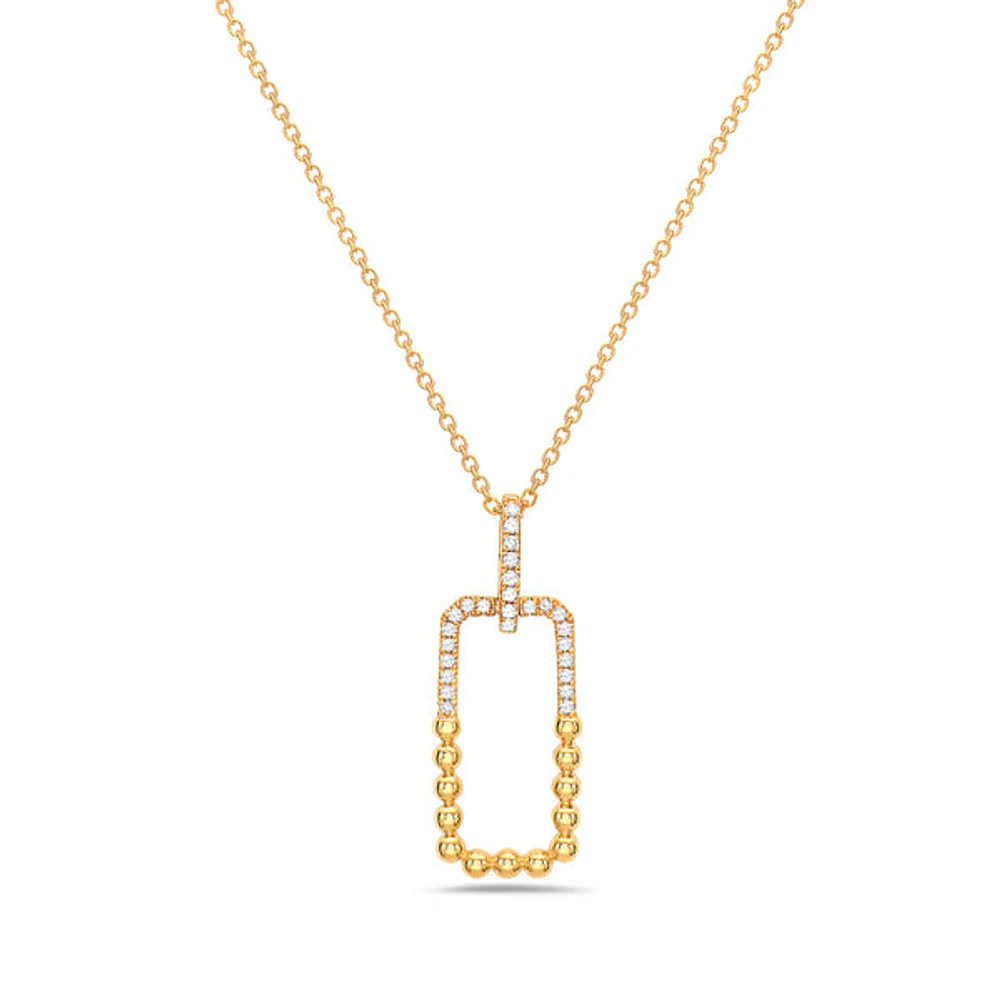 14K Yellow Gold 0.08 cttw Diamond Pendant