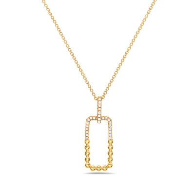 14K Yellow Gold 0.08 cttw Diamond Pendant