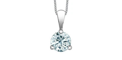10K White Gold 0.70cttw Lab Grown Diamond Necklace - 18 Inches