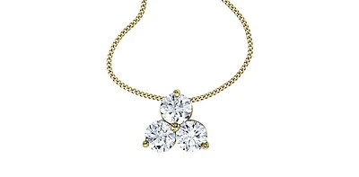 14K Yellow Gold 0.24cttw Canadian Diamond Pendant, 18"