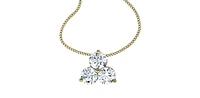 14K Yellow Gold 0.24cttw Canadian Diamond Pendant, 18"