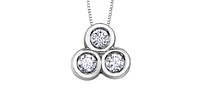 10K White Gold 0.25 cttw Diamond Pendant