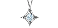 10K White Gold 0.25cttw Lab Grown Diamond Necklace - 18 Inches