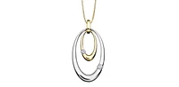 10K Yellow & White Gold 0.09cttw Canadian Diamond Pendant, 18"