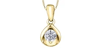 10K Gold cttw Canadian Diamond Solitaire Necklace