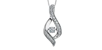 10K Gold 0.25 cttw Diamond Pulse Pendant