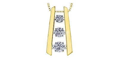 10K Yellow Gold 0.30 cttw Pulse Diamond Necklace