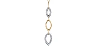 10K White and Yellow Gold cttw Diamond Pendant