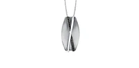 Sterling Silver 0.08cttw Black Diamond Necklace