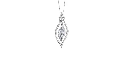 10K White Gold 0.33 cttw Diamond Pendant