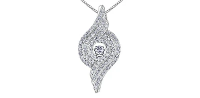 10K White Gold 0.57 cttw Diamond "Pulse" Pendant