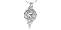10K White Gold cttw Diamond "Pulse" Pendant